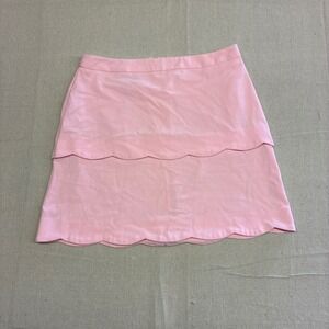 BCX Scalloped Tiered Mini Skirt Womens Size 9 Pink Excellent Pastel Coquette